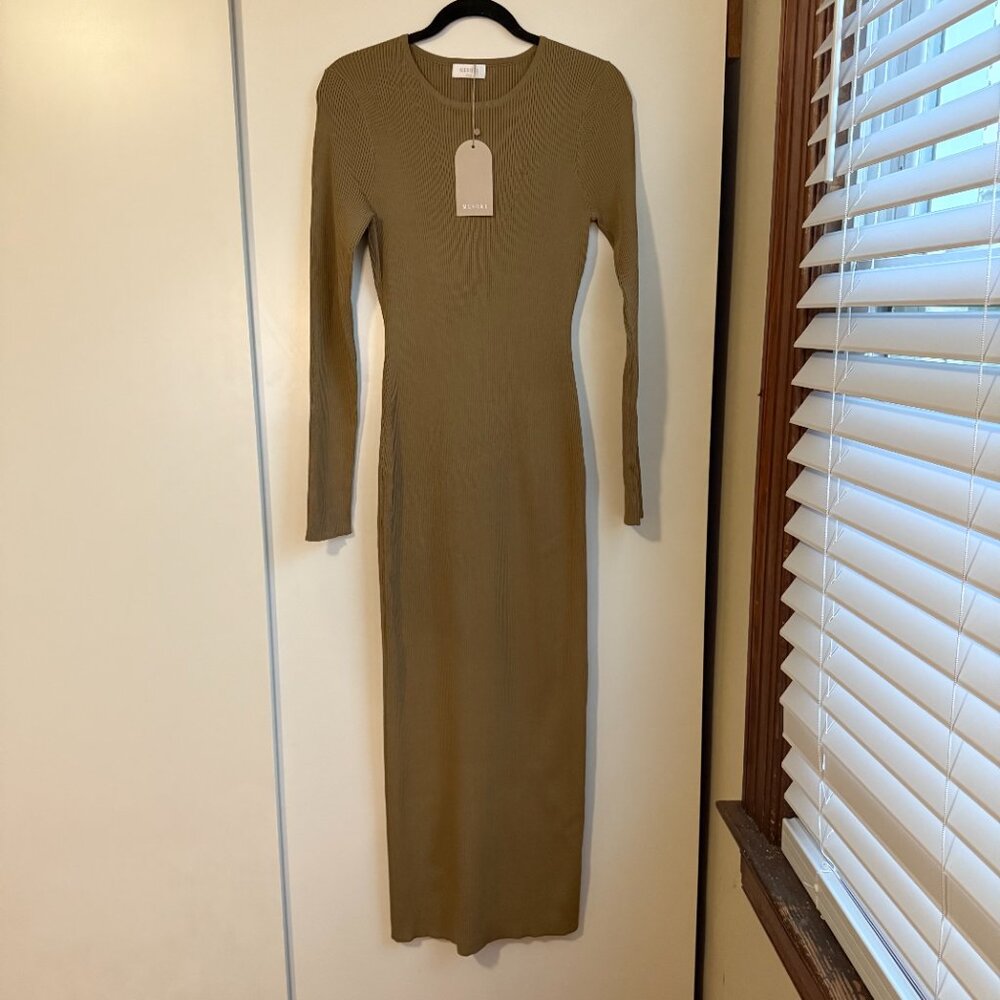 Meshki - Rowen Long Sleeve Midi Dress (Olive) - Picture 2 of 5